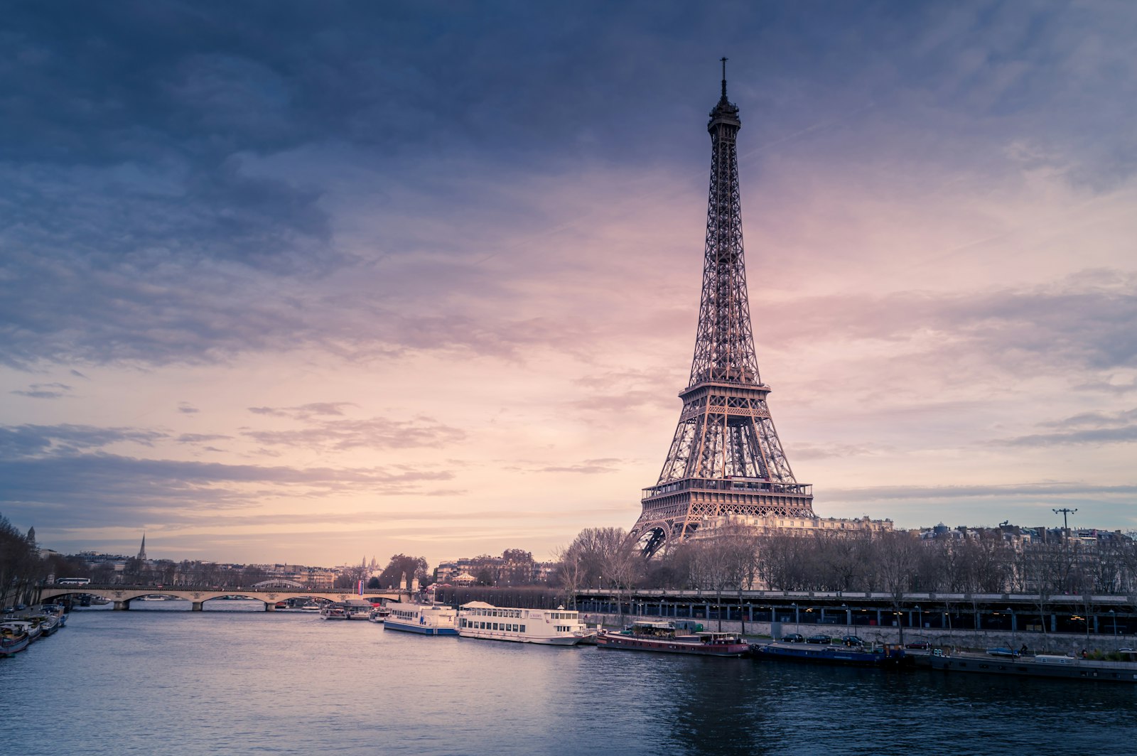 Paris skyline with classic rooftops and central city architecture